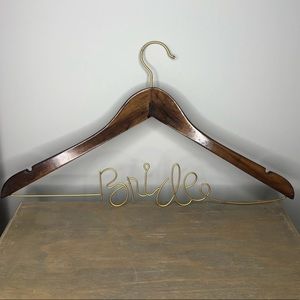 Walnut and gold BRIDE hanger